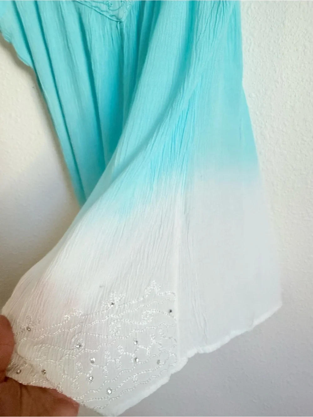 Vintage Raya Sun Ombré Beaded Tank Top Fairy Boho Coconut Girl